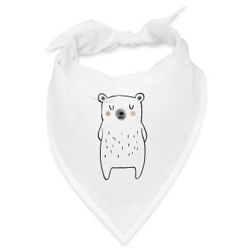 Kleiner Eisbär - Bandana Dreieckstuch - Weiß - Vorne