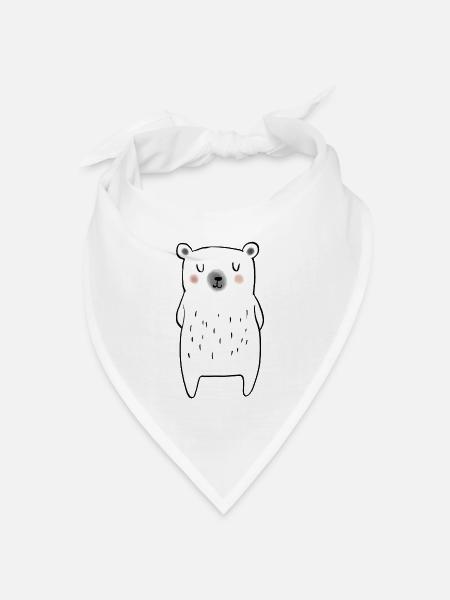 Kleiner Eisbär - Bandana Dreieckstuch - Weiß