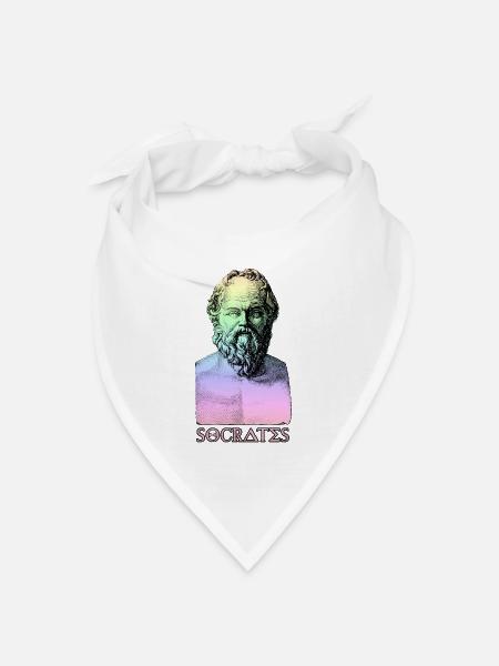 Sokrates - Bandana Dreieckstuch - Weiß