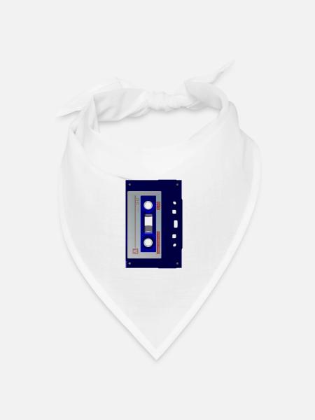 casette transparent - Bandana Dreieckstuch - Weiß