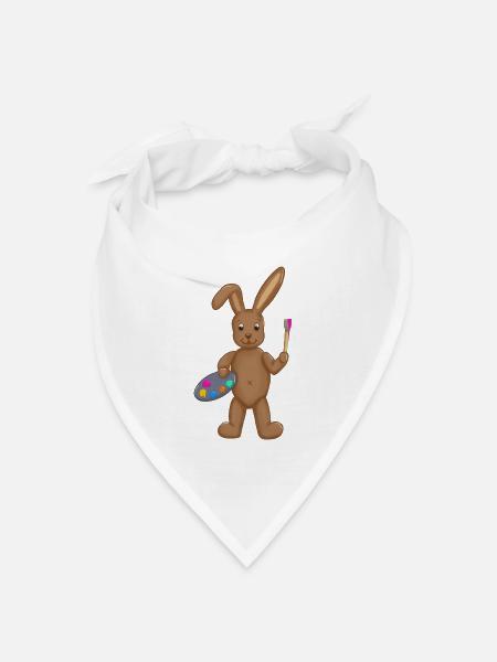 Mal Hase - Bandana Dreieckstuch - Weiß