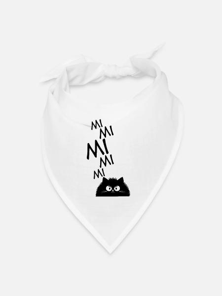 MiMiMi-Katze - Bandana Dreieckstuch - Weiß