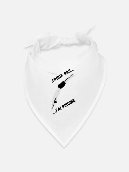 Ich kann kein Schwimmbad haben - Bandana Dreieckstuch - Weiß