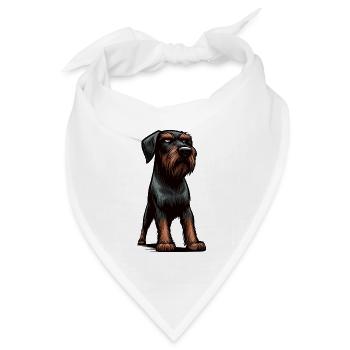Deutsch Drahthaar Deutsch-Drahthaar Besitzer - Bandana Dreieckstuch - Weiß - Vorne