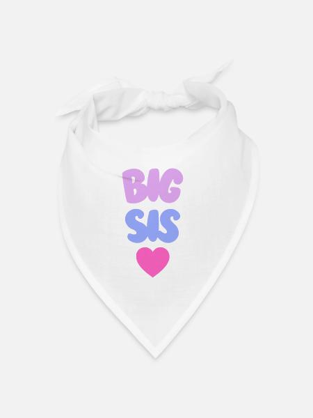 Big Sis Love - Bandana Dreieckstuch - Weiß