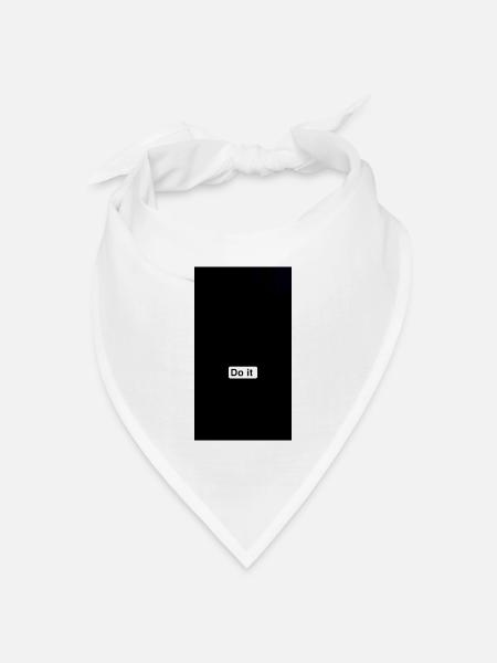 Do It Minimal Black - Bandana Dreieckstuch - Weiß