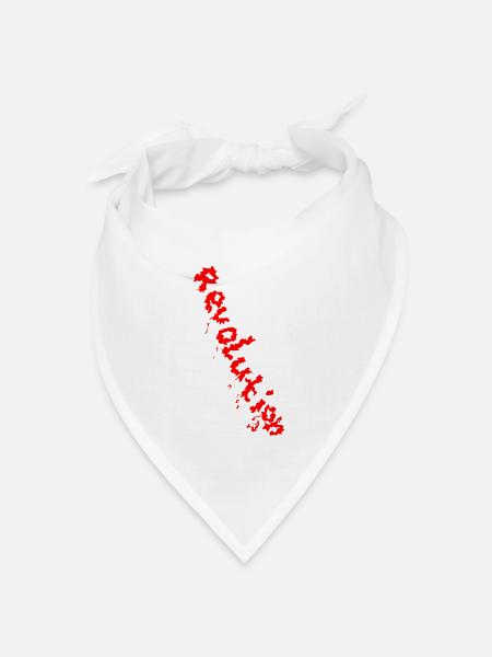 REVOLUTION (Red) - Bandana Dreieckstuch - Weiß