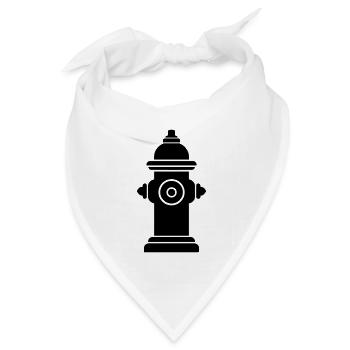 Hydrant - Bandana Dreieckstuch - Weiß - Vorne