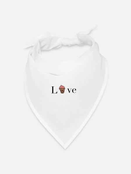 Eis - Foodie - Bandana Dreieckstuch - Weiß