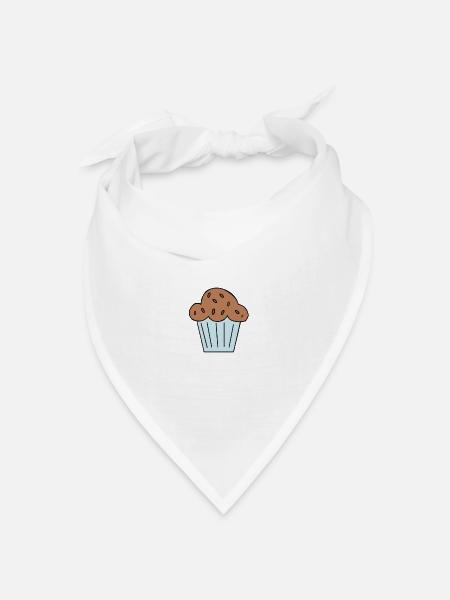 Cupcake Muffin - Bandana Dreieckstuch - Weiß