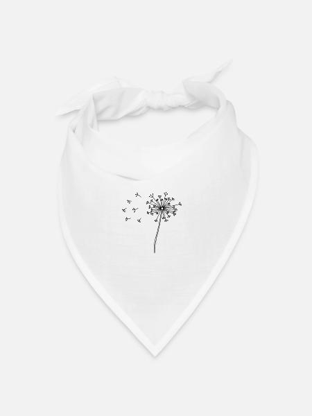 Pusteblume - Bandana Dreieckstuch - Weiß
