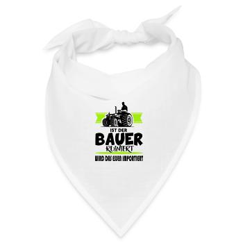 Ist der Bauer ruiniert Demostration Protest - Bandana Dreieckstuch - Weiß - Vorne