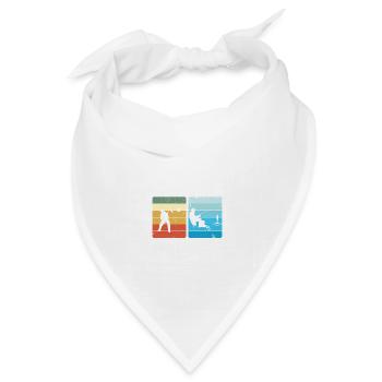 Pensionsplan Fliegenfischerei -Eisfischen - Bandana Dreieckstuch - Weiß - Vorne