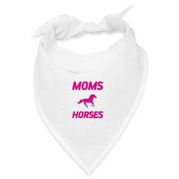 Die besten Mütter haben Töchter, die Pferde reiten - Bandana Dreieckstuch - Weiß - Vorne