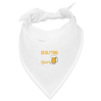 Stören Sie mich nicht, während ich den Bildhauer d - Bandana Dreieckstuch - Weiß - Vorne