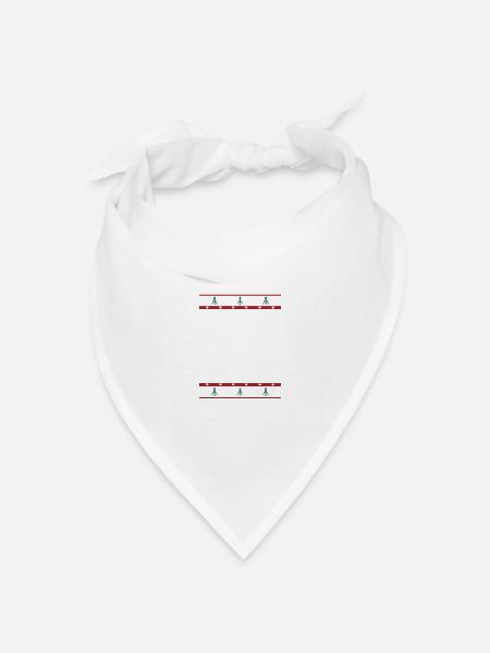 Santas beurteilt dich Weihnachten Funny Weihnachte - Bandana Dreieckstuch - Weiß
