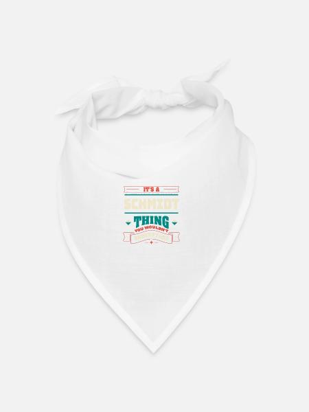 Es ist ein Schmidt -Ding, der Nachname entspricht, - Bandana Dreieckstuch - Weiß