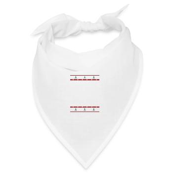 Hier ist ein Mistel an Wertschätzung Weihnachtskos - Bandana Dreieckstuch - Weiß - Vorne