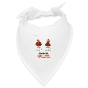Thanksgiving Timing - Bandana Dreieckstuch - Weiß - Vorne