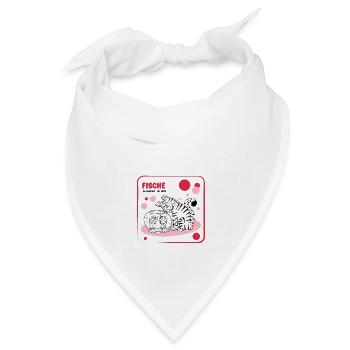 Sternzeichen Fische - Bandana Dreieckstuch - Weiß - Vorne