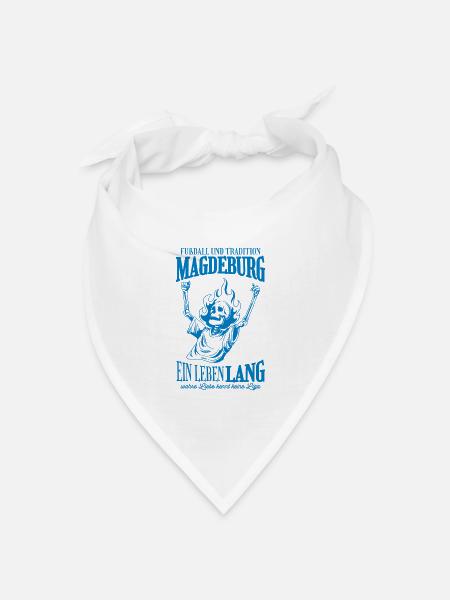 Magdeburg Tradition Fußball Geschenk - Bandana Dreieckstuch - Weiß