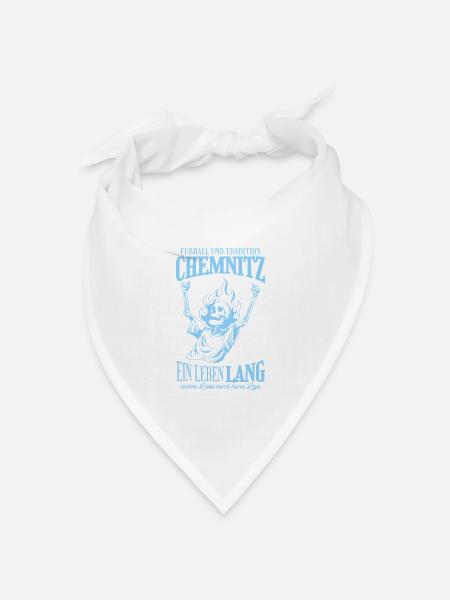 Chemnitz Tradition Fußball Geschenk - Bandana Dreieckstuch - Weiß