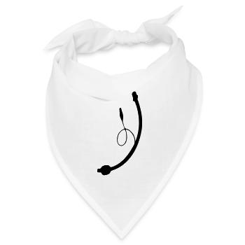 Tubus - Anästhesie - Bandana Dreieckstuch - Weiß - Vorne