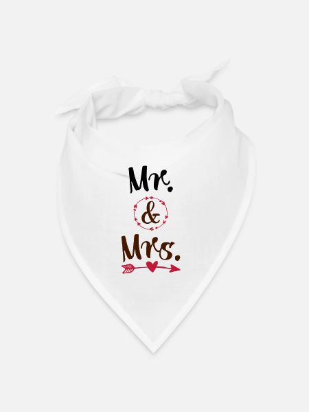 Hochzeit - Bandana Dreieckstuch - Weiß