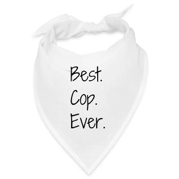 Polizei / Polizist / Police / Sicherheit - Bandana Dreieckstuch - Weiß - Vorne