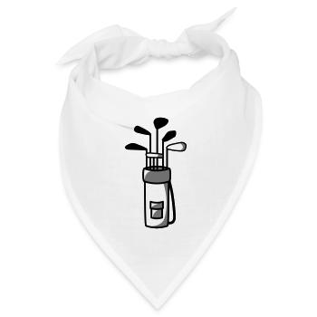 Golf Tasche Design - Bandana Dreieckstuch - Weiß - Vorne