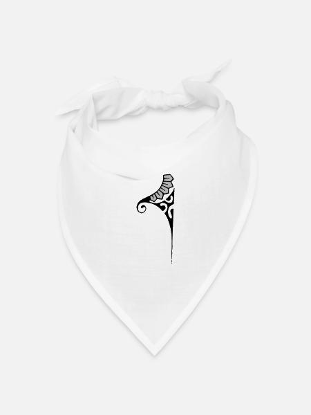 Polynesien Tattoo Kunst Raiatea havai'iart - Bandana Dreieckstuch - Weiß