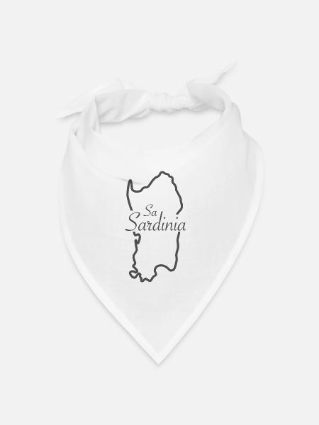 Sardinien - Bandana Dreieckstuch - Weiß