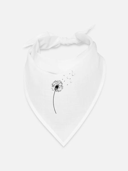 Pusteblume Valentinstag - Bandana Dreieckstuch - Weiß