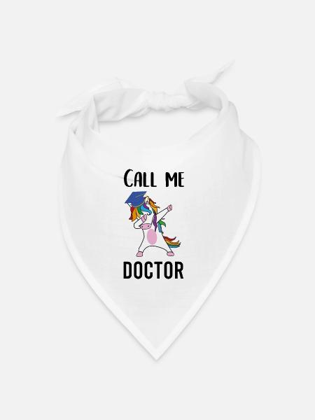 Doktor Call me Doctor - Bandana Dreieckstuch - Weiß