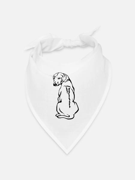 Rhodesian Ridgeback - Bandana Dreieckstuch - Weiß