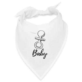 BABY - Bandana Dreieckstuch - Weiß - Vorne
