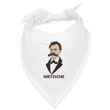 Nietzsche - Bandana Dreieckstuch - Weiß - Vorne