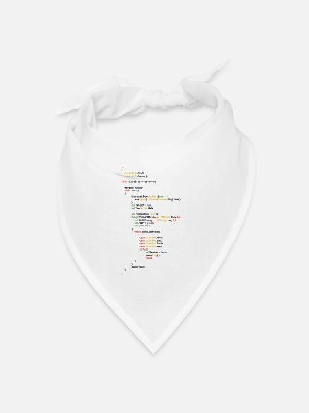 Coder Coding Software Developer Programmer Nerd Ge - Bandana Dreieckstuch - Weiß