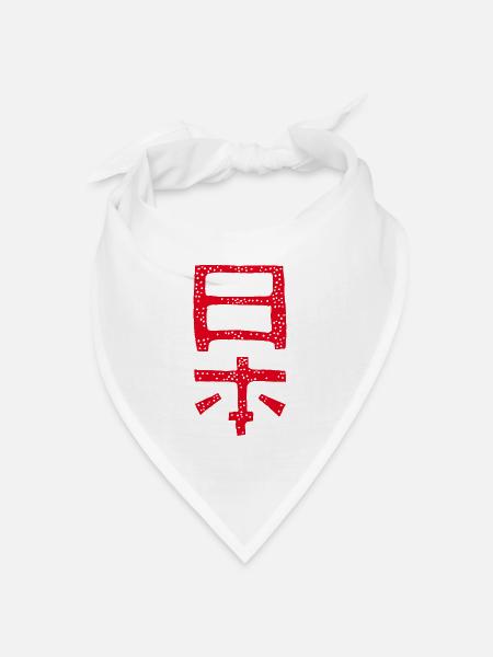 Japan - Bandana Dreieckstuch - Weiß