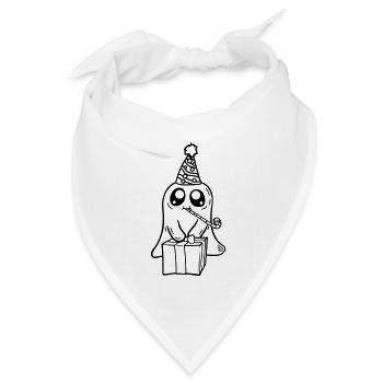 Lieber Geist feiert Geburtstag - Bandana Dreieckstuch - Weiß - Vorne