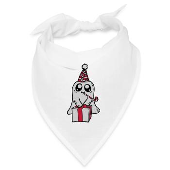 Kleiner Geist feiert Geburtstag - Bandana Dreieckstuch - Weiß - Vorne