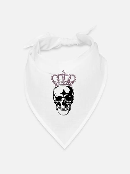 skull king - Bandana Dreieckstuch - Weiß