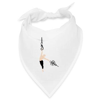 Uhr - Bandana Dreieckstuch - Weiß - Vorne