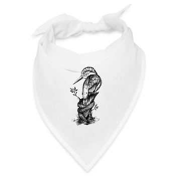Kingfisher - Bandana Dreieckstuch - Weiß - Vorne