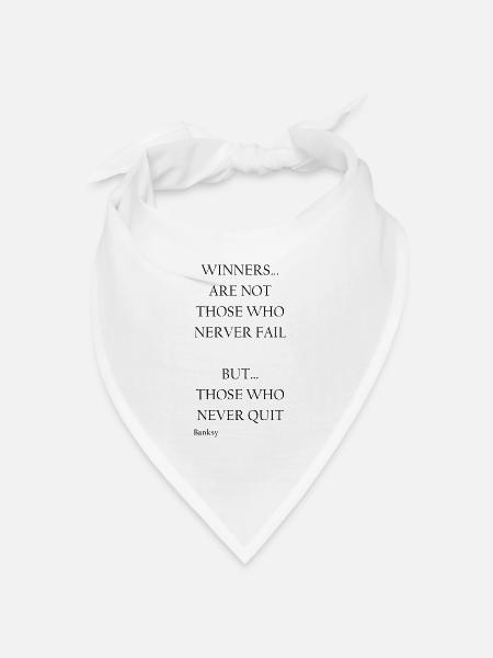Zitat von Banksy - Bandana Dreieckstuch - Weiß