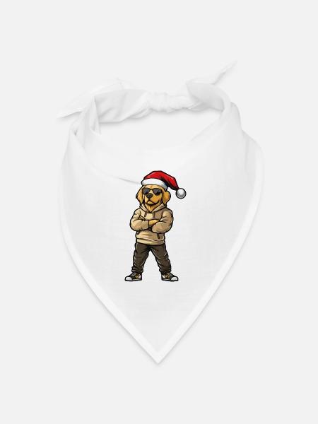 hund weihnachten - Bandana Dreieckstuch - Weiß