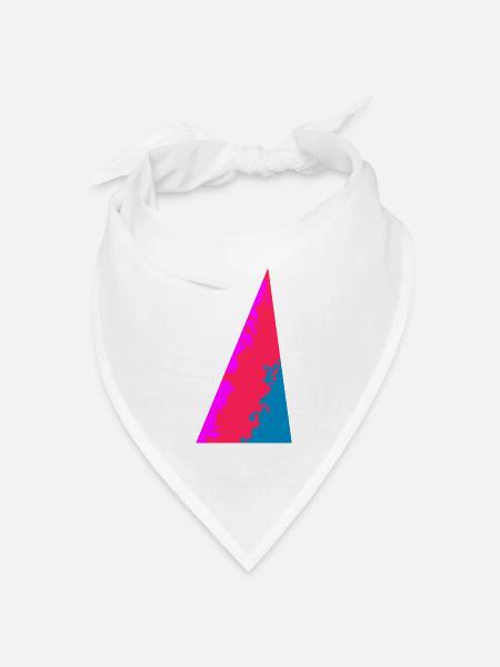 Farbflächen, Abstraktes, Geometrische Farben - Bandana Dreieckstuch - Weiß