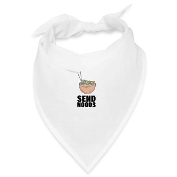 Nudeln Pasta Ramen Nudelliebhaber Geschenk - Bandana Dreieckstuch - Weiß - Vorne