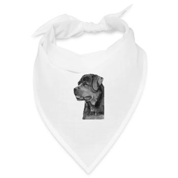 Rottweiler s/h - Bandana Dreieckstuch - Weiß - Vorne