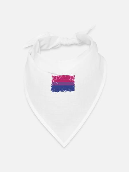 Bisexual Pride Flag - Bandana Dreieckstuch - Weiß